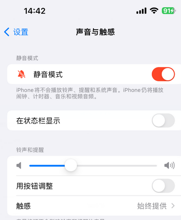 海兴苹果15Pro维修网点分享iPhone15Pro系列机型中隐藏静音图标 